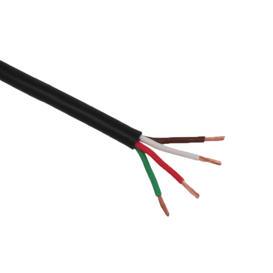 1.0mm 4 Core Cable (Black) 100m