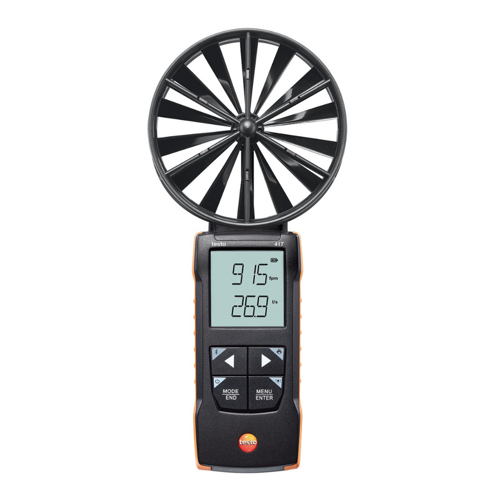 Testo 417 - Digital 100 mm vane anemometer with App connection